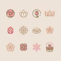Set of Flower Logo vector