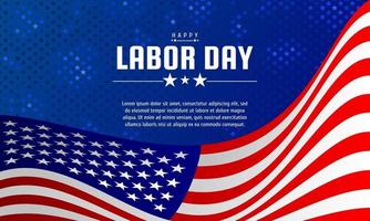 Labor day background design with US flag vector