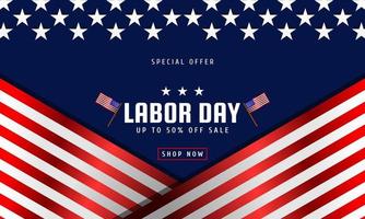 Labor day background sales promotion design vector