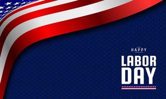 Labor day background design with US flag vector