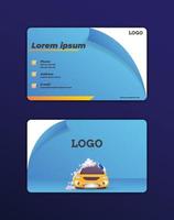 business card template for car wash vector