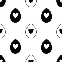 Seamless pattern made from hand drawn Easter eggs illustration vector