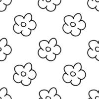 Floral seamless pattern. Isolated on white background