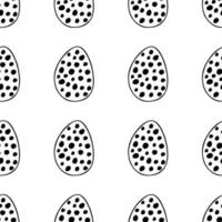 patrón sin costuras hecho de huevos de pascua dibujados a mano ilustración vector