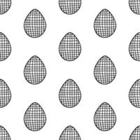 Seamless pattern made from hand drawn Easter eggs illustration vector