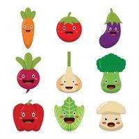 vegetable cartoon character vector