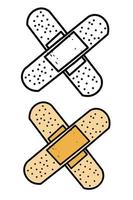 hand drawn medical bandage vector