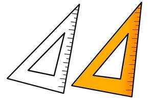 hand drawn student and teacher triangle measure vector illustration