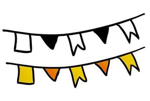 Hand drawn Halloween wall hanging decoration vector illustration