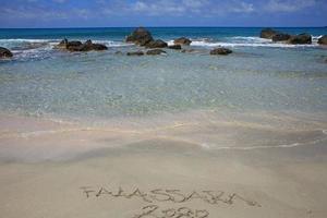 Falassarna beach blue lagoon crete island summer 2020 covid19 holidays photo