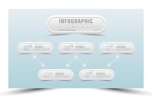 illustration vector design infographic for business with 5 steps