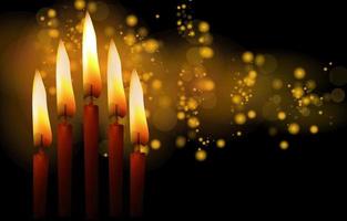 Candle light vector image with blur background