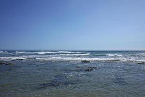 Beach frangokastello in creta island greece modern summer background photo