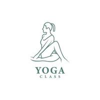 Ilustración de icono de vector de diseño de plantilla de logotipo de yoga.