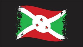 Burundi Country Wavy Flag Grunge vector