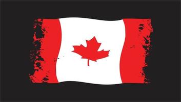 Canada Flag Transparent Watercolor Painted Brush vector