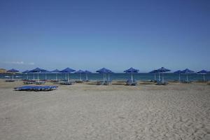 Holidays in frangokastello beach creta island greek summer background photo