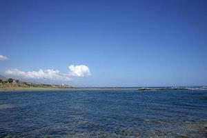 Beach frangokastello in creta island greece modern summer background photo