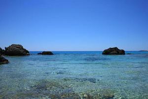 playa kedrodasos isla de creta laguna azul acampar costa aguas cristalinas foto