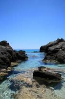 Kedrodasos beach creta island blue lagoon crystal waters and corals photo