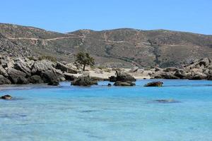 Kedrodasos beach crete island greece blue lagoon crystal waters corals photo