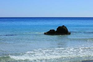 laguna azul kedrodasos playa isla de creta arena roja aguas antecedentes foto