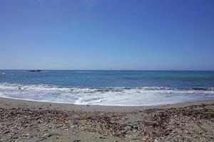 Rodakino beach crete island peristeres area summer background covid-19 photo