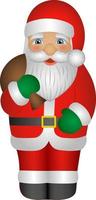 isolated santa claus toy for christmas decorations vector