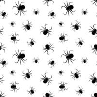 seamless pattern with spiders. halloween texture vector