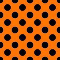 halloween seamless pattern with dots. orange and black texture vector