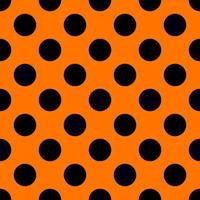 halloween seamless pattern with dots. orange and black texture vector