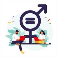 Gender equality concept. vector