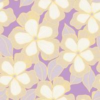 Yellow flowers seamless pattern vector