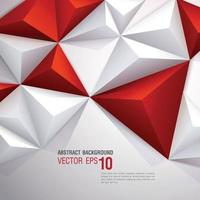 Abstract geometric shape white and red background vector