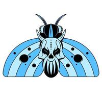 Illustration of a butterfly with skull vector