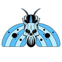 Illustration of a butterfly with skull vector