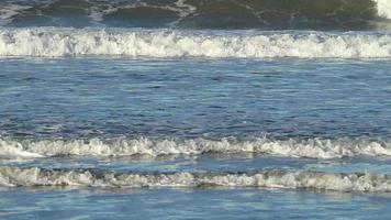 Ocean wave crashing on sandy shore. video