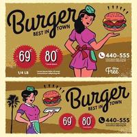 Retro design menu restaurant or diner template vector