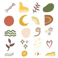 Abstract doodle elements. trendy modern hand drawn textured shapes vector