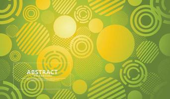 green modern geometric shape abstract background vector
