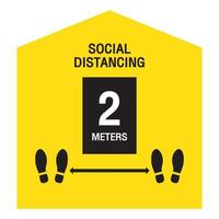Keep a safe distance from standing on the side. vector