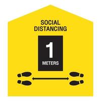 Keep a safe distance from standing in front. vector