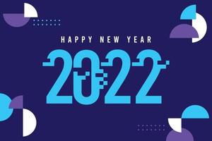 Feliz año nuevo 2022 plantilla de banner. vector