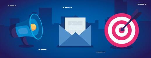 Target megaphone and envelope vector design
