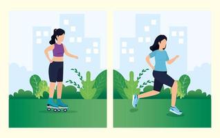 People and healthy lifestyle concept vector design