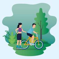 People and healthy lifestyle concept vector design