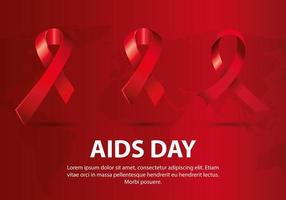 poster of world aids day with ribbons vector