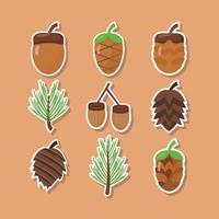 Pines Sticker Collections vector