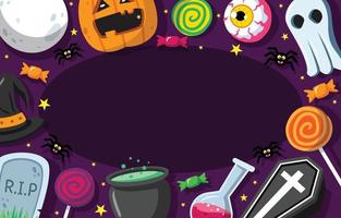 Halloween Festival Cartoon Background vector