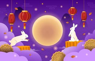 Mid Autumn Background vector